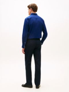 Denton Slim Straight Honeycomb Texture Chinos — Blue 4