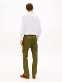 Denton Slim Straight Honeycomb Texture Chinos — Green 4