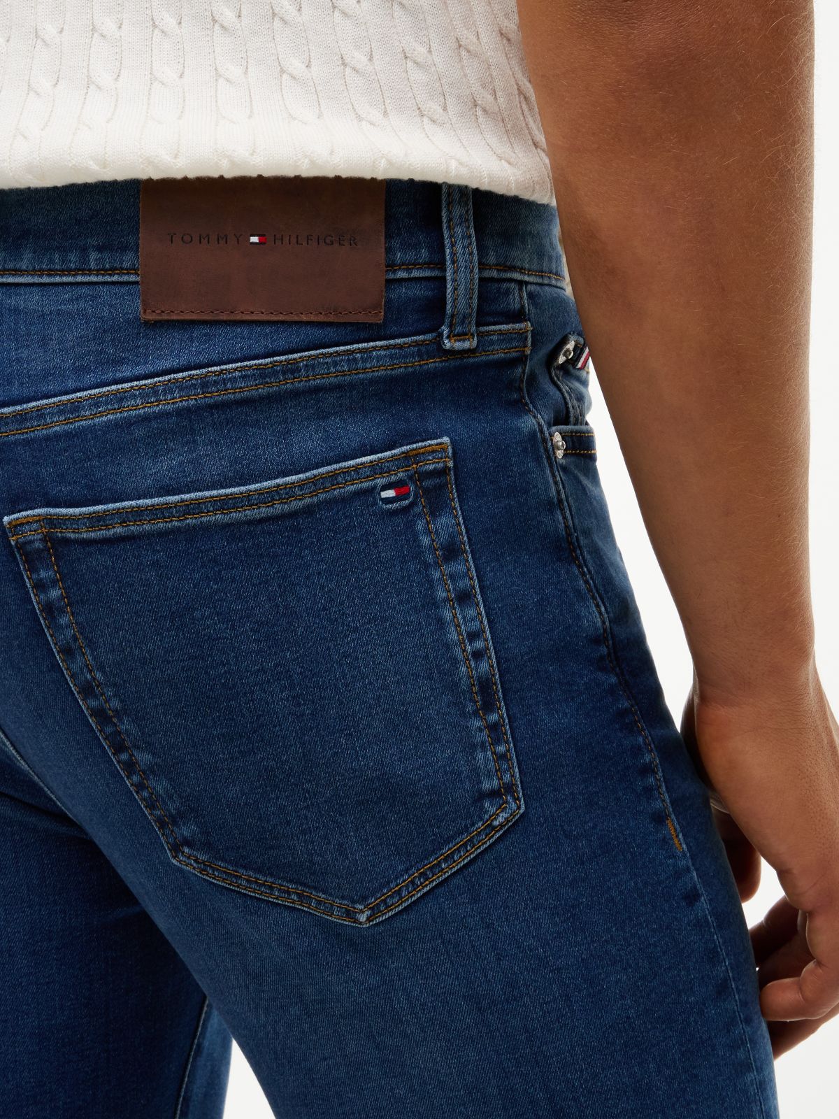 Bleecker Slim Whiskered Jeans — Blue