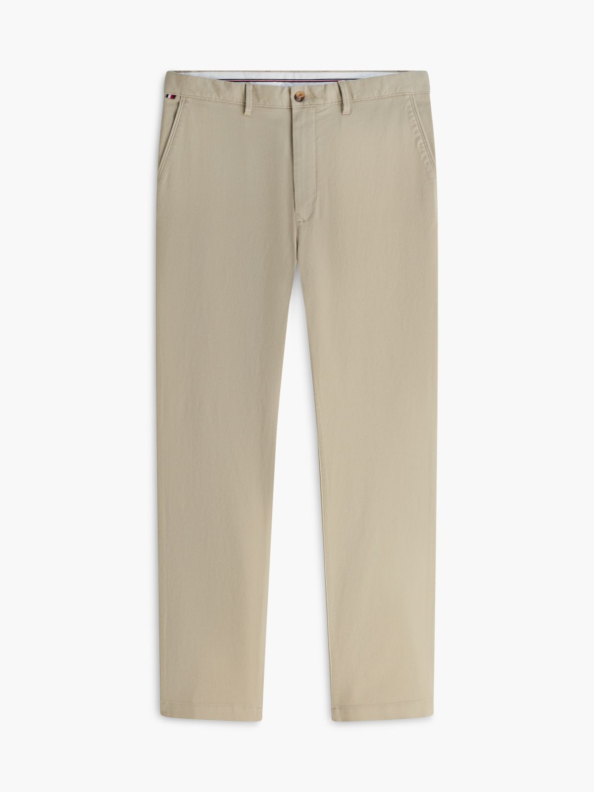 Denton Slim Straight Open Structured Chinos — Khaki