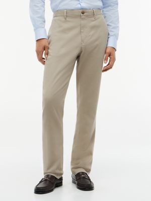 pantaloni chino denton straight fit tramati khaki da uomini tommy hilfiger