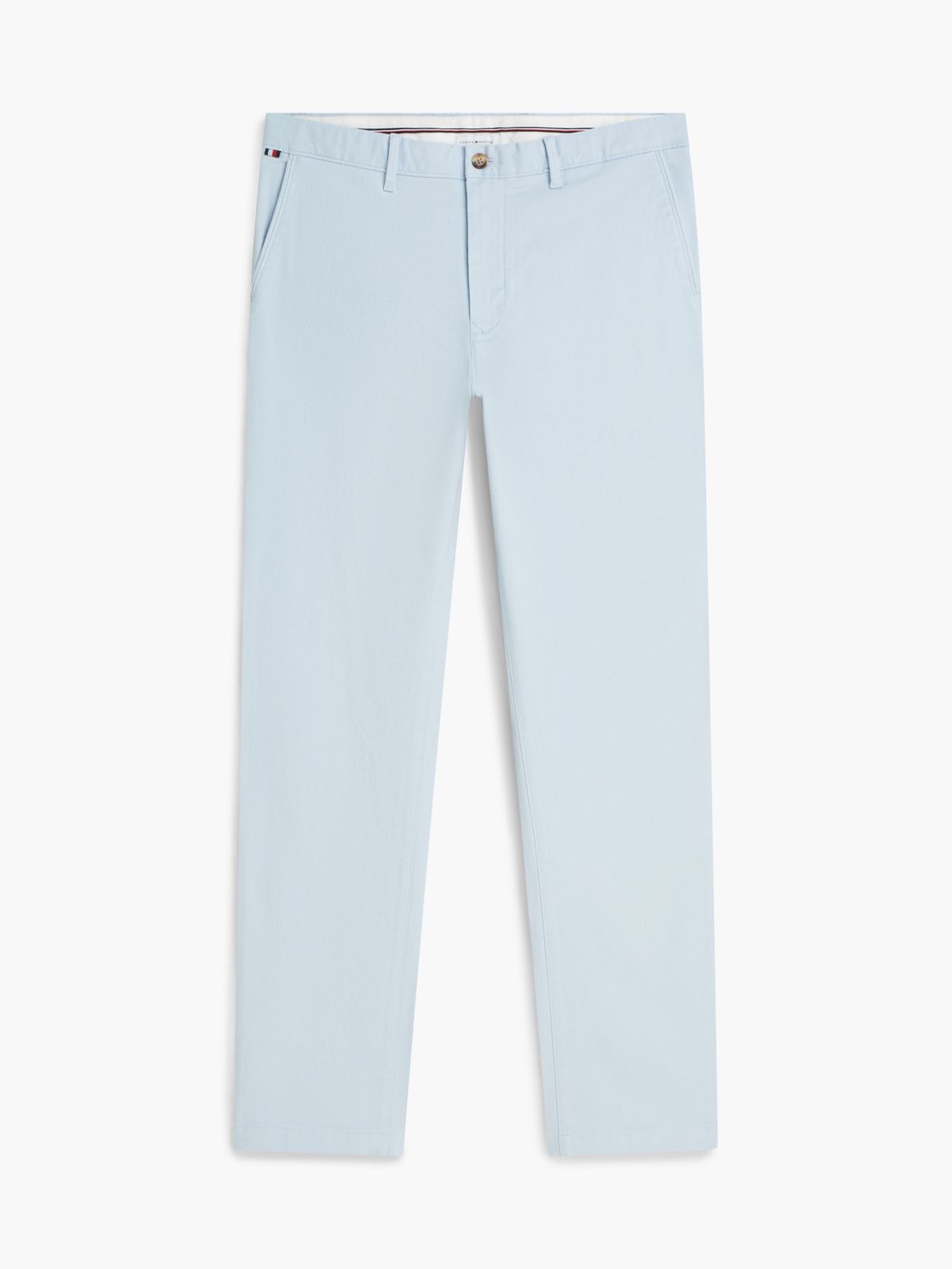 Denton Slim Straight Open Structured Chinos — Blue