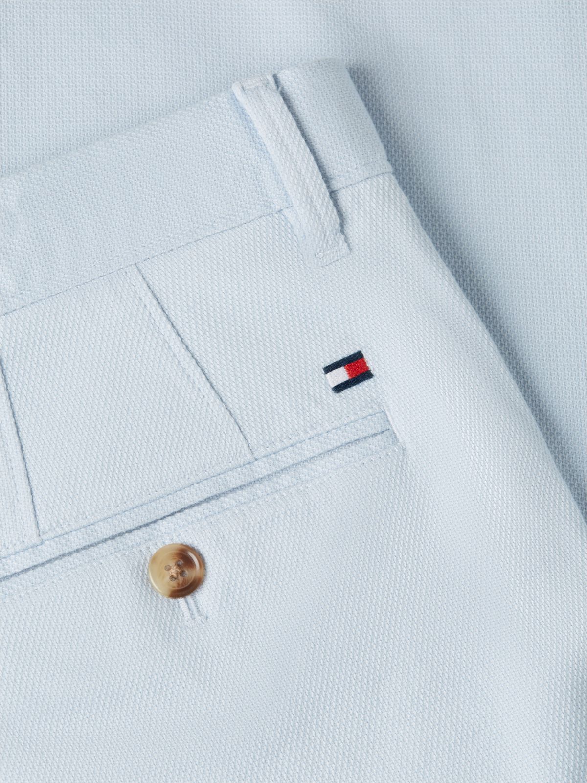 Denton Slim Straight Open Structured Chinos — Blue