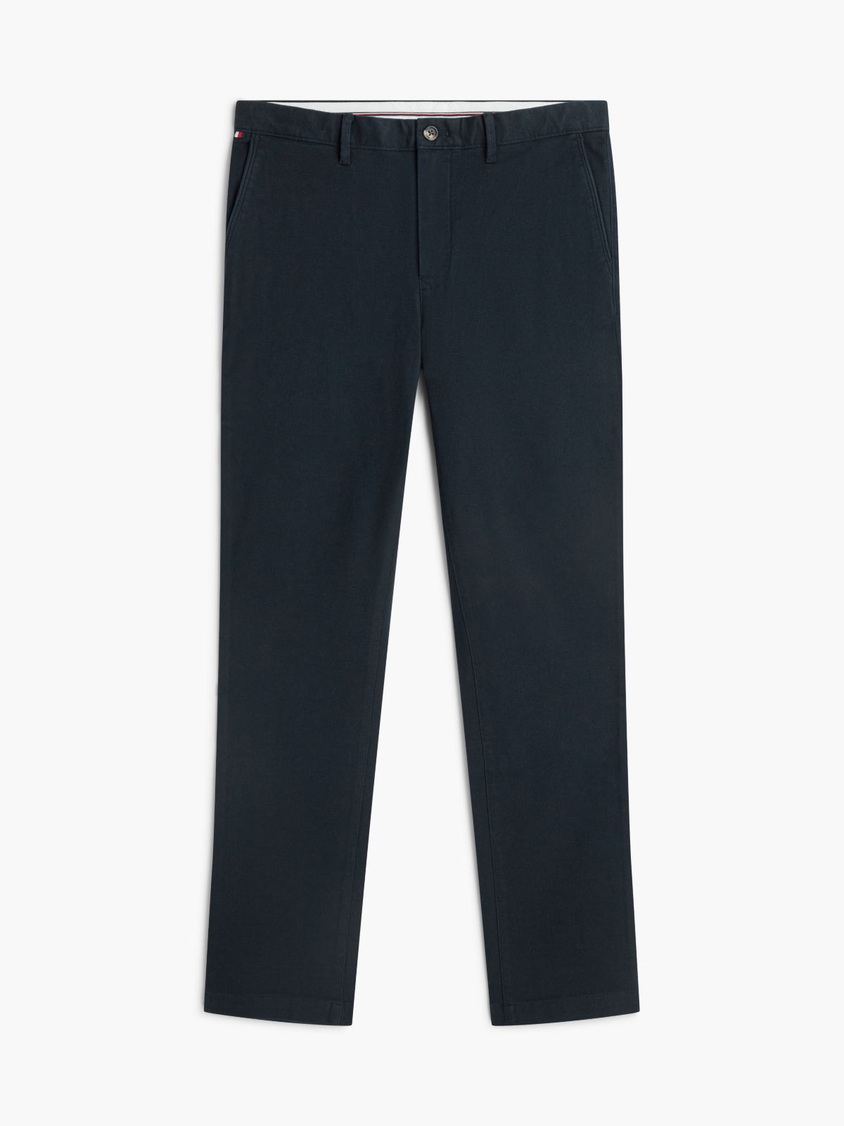 Denton Slim Straight Open Structured Chinos — Blue