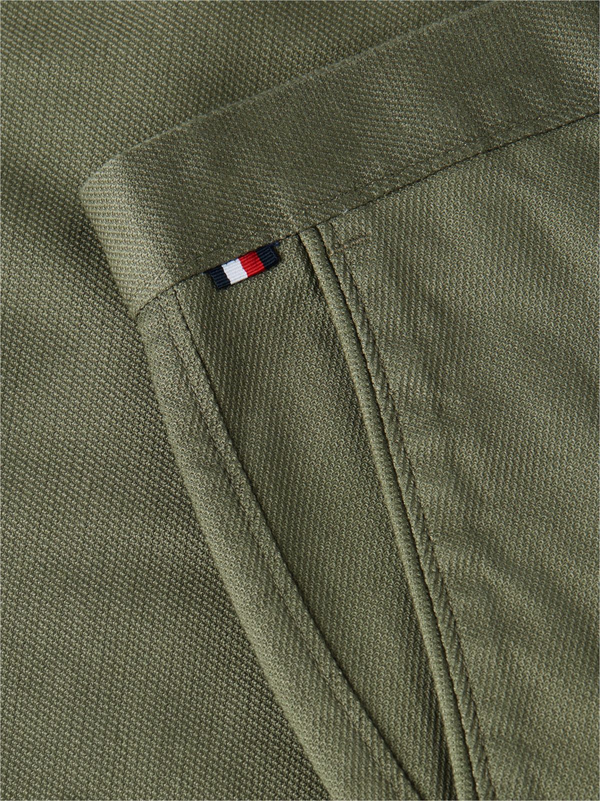 Denton Slim Straight Open Structured Chinos — Green