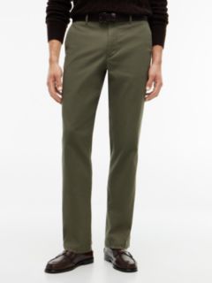 Denton Slim Straight Open Structured Chinos — Green 1