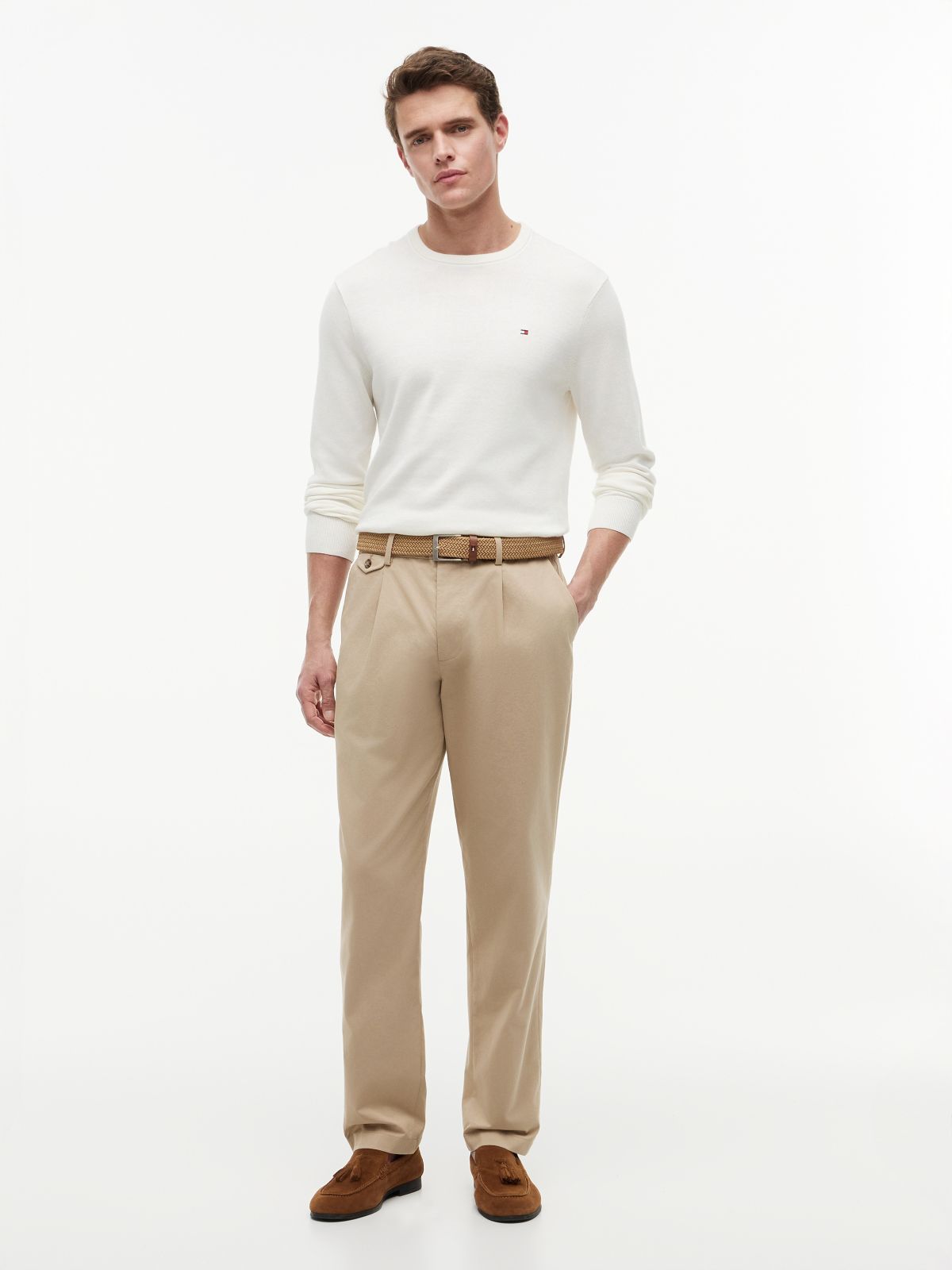 Harlem Tech Tapered Twill Chinos — Khaki