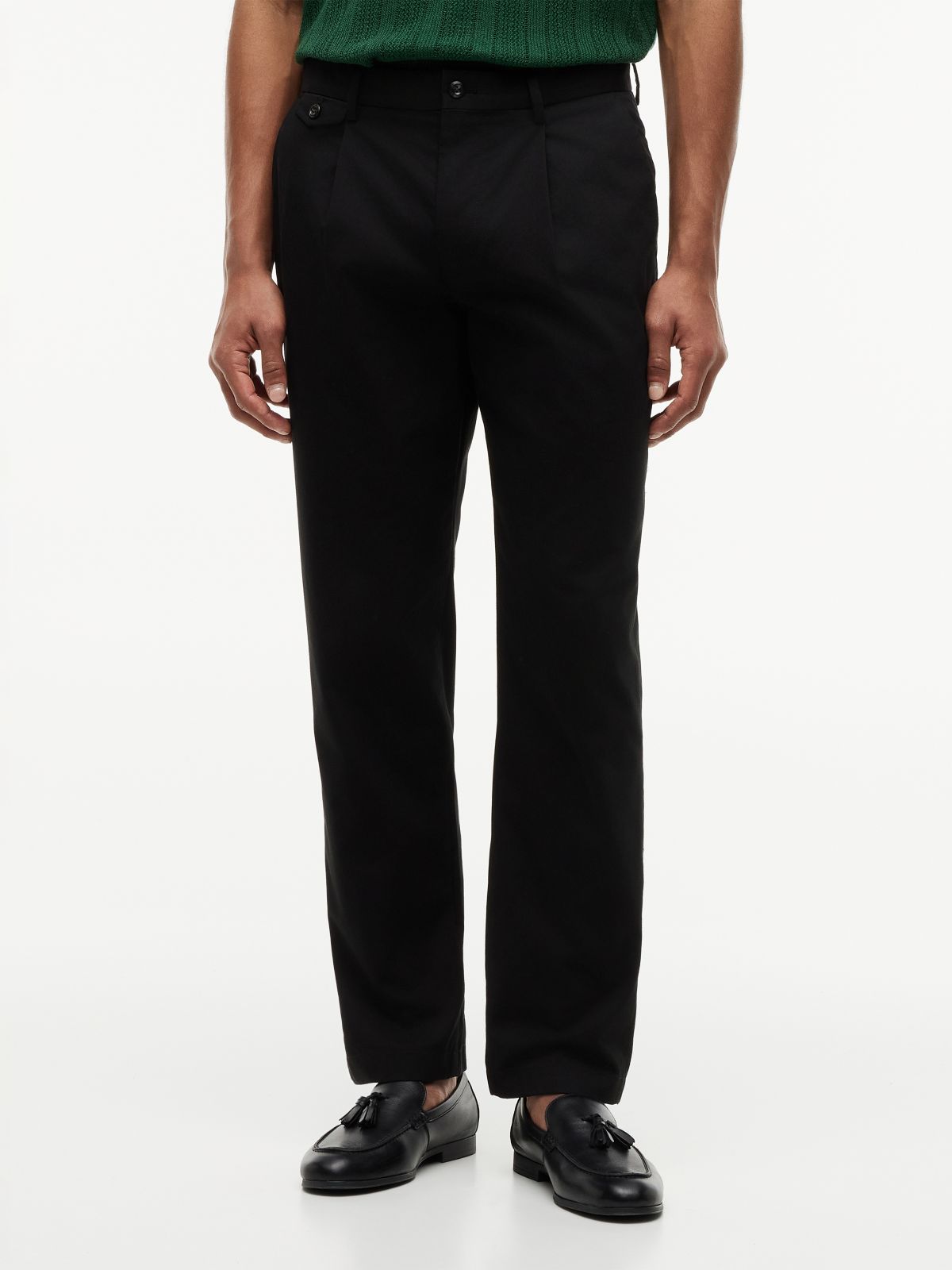 Harlem Tech Tapered Twill Chinos — Black