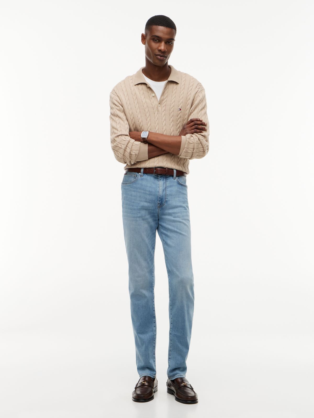 Bleecker Slim Whiskered Jeans — Blue