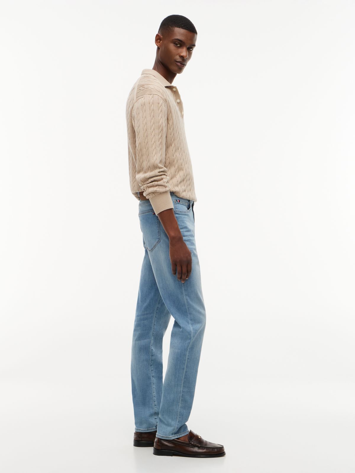 Bleecker Slim Whiskered Jeans — Blue
