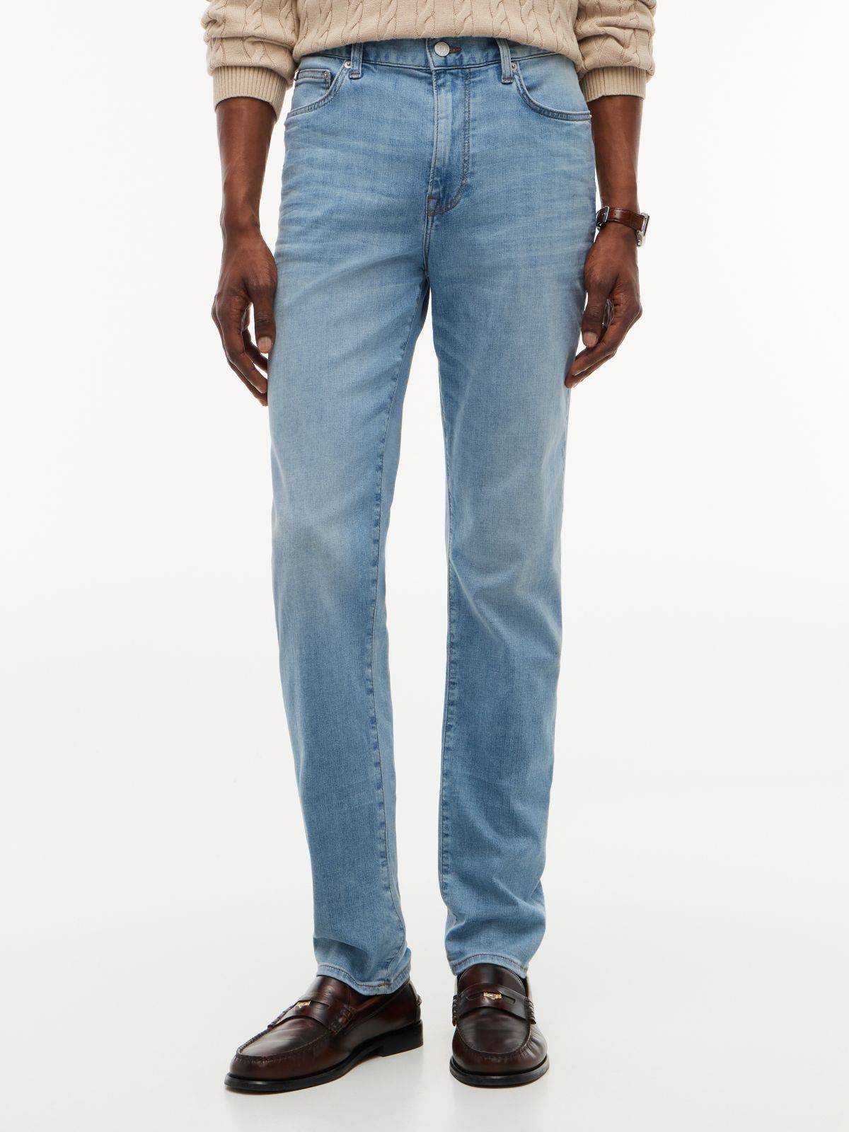 Bleecker Slim Whiskered Jeans — Blue