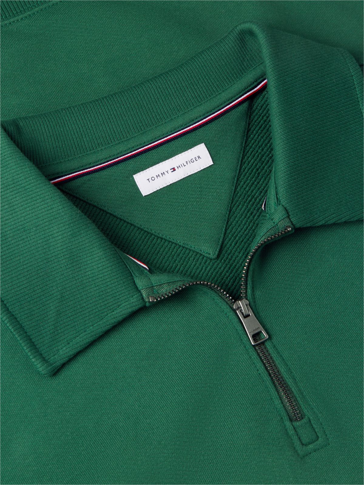 Graphic Quarter-Zip Rugby Sweatshirt — Green