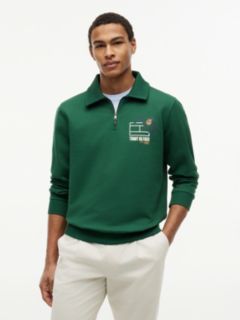 Graphic Quarter-Zip Rugby Sweatshirt — Green 1