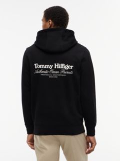 Back Graphic Relaxed Terry Hoody — Black 4