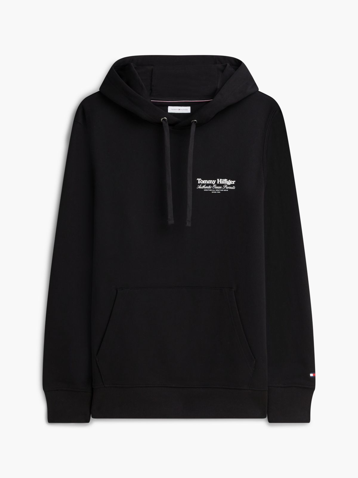 Back Graphic Relaxed Terry Hoody — Black