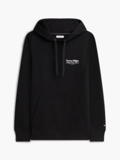 Back Graphic Relaxed Terry Hoody — Black 5