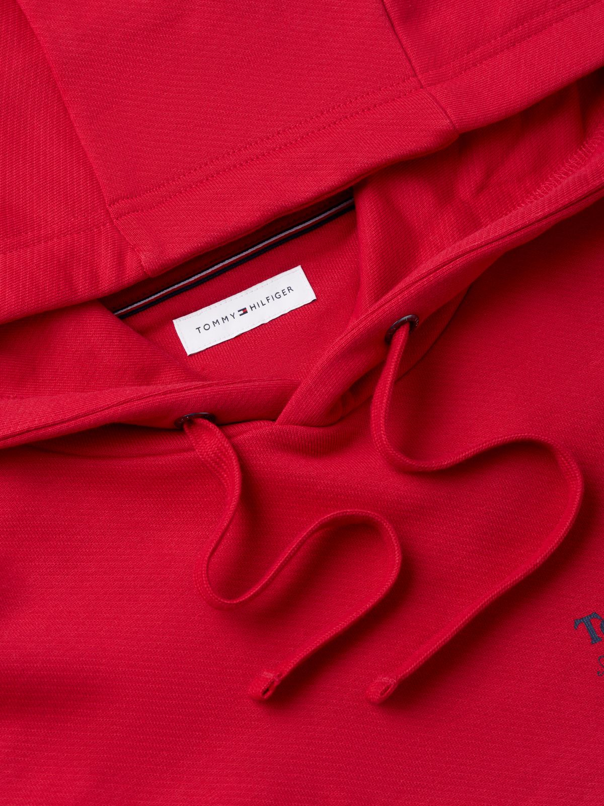 Back Graphic Relaxed Terry Hoody — Red
