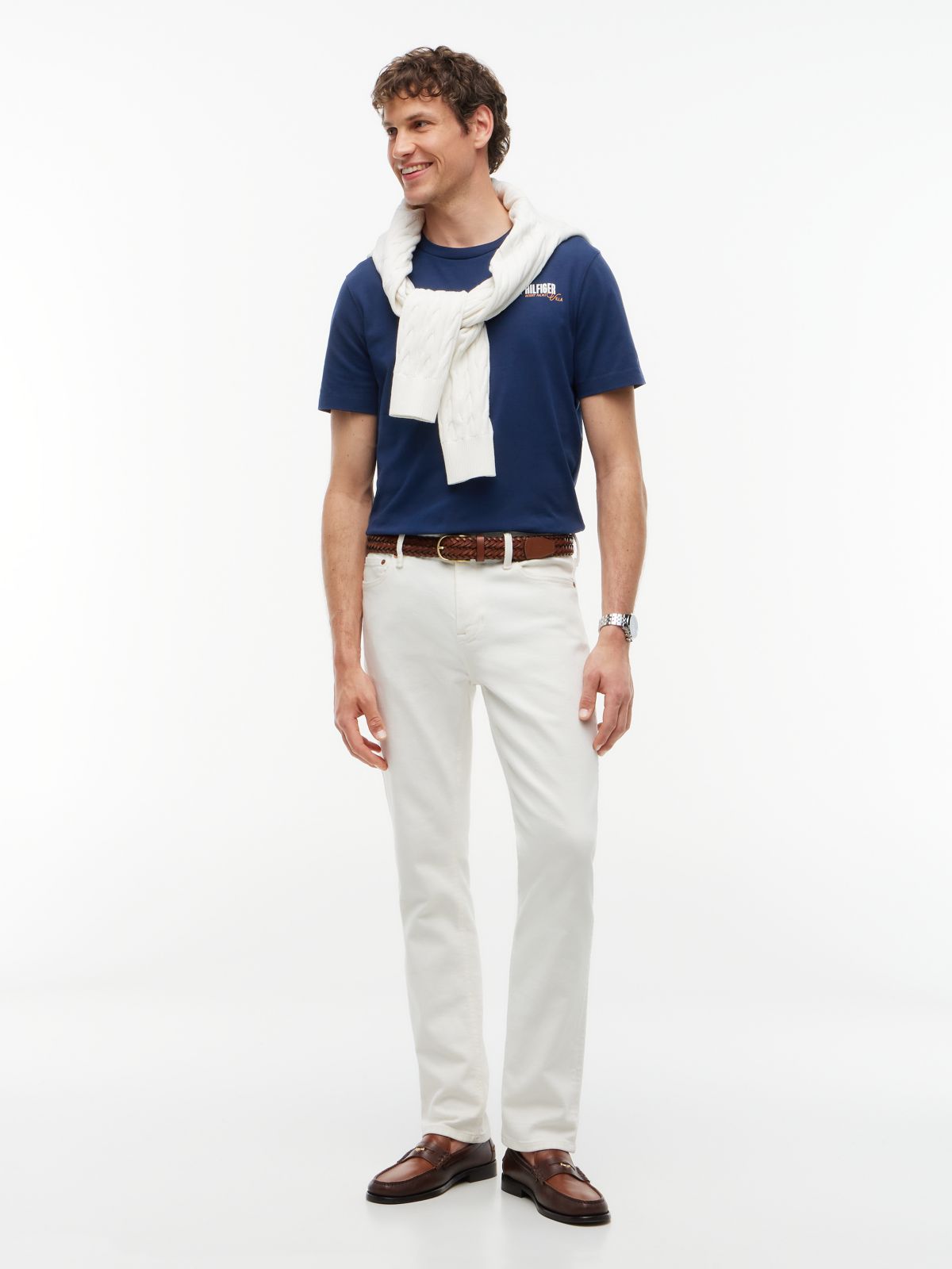 Back Graphic Jersey T-Shirt — Blue