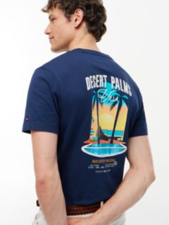 Back Graphic Jersey T-Shirt — Blue 3
