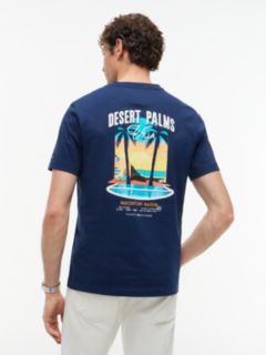 Back Graphic Jersey T-Shirt — Blue 4