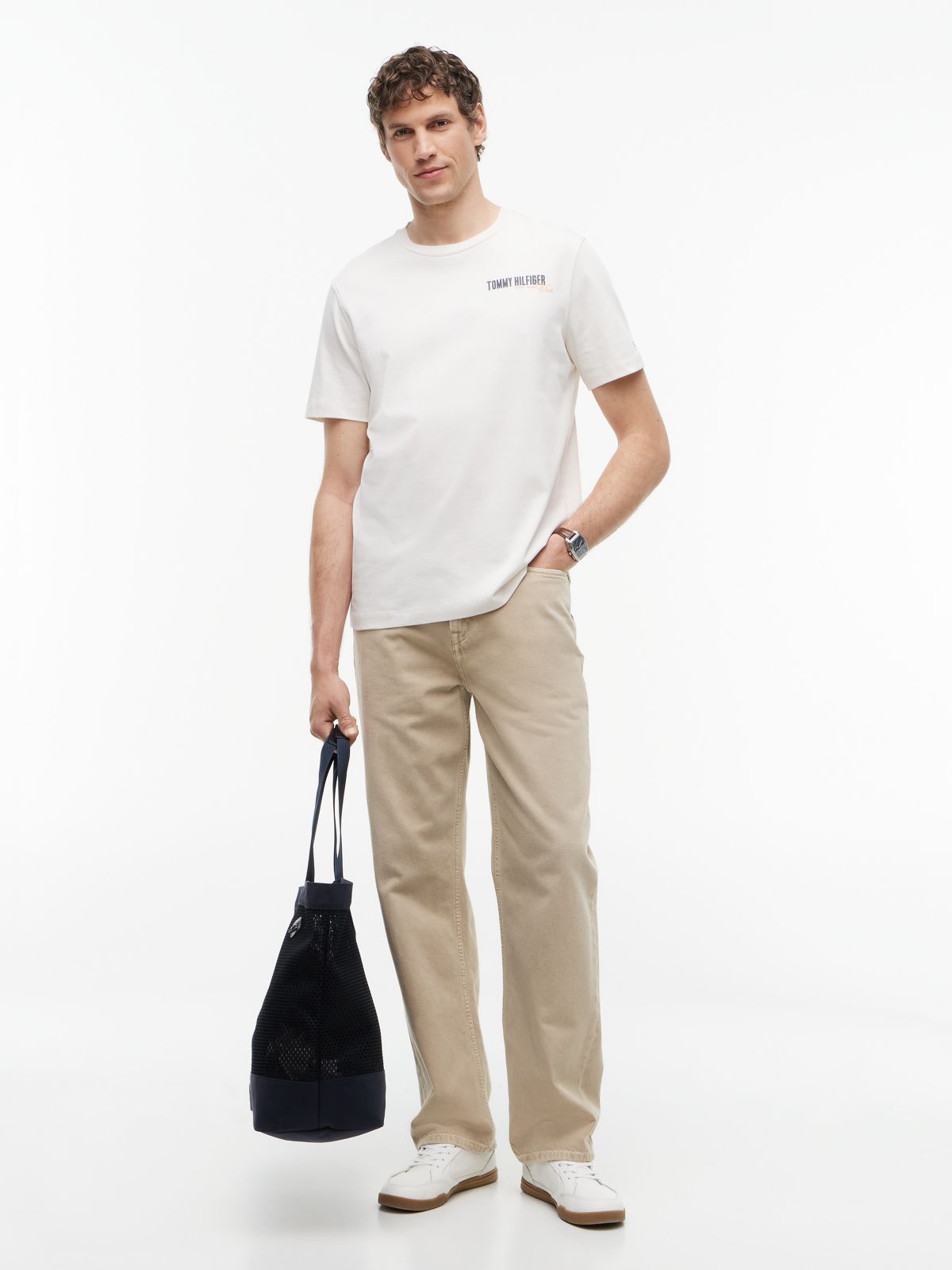 Back Graphic Jersey T-Shirt — White