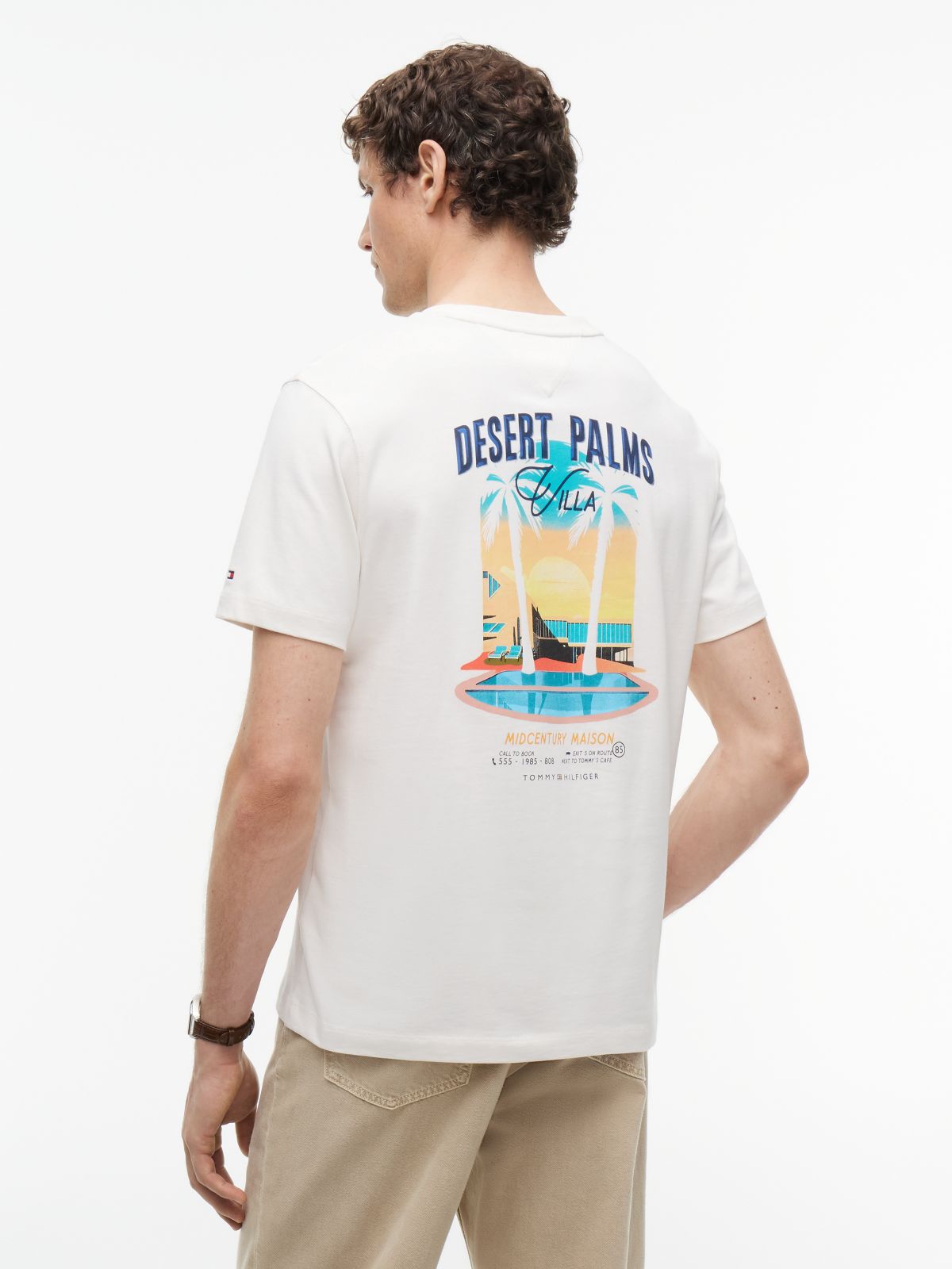 Back Graphic Jersey T-Shirt — White