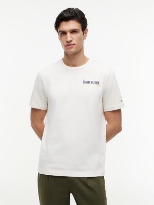 yellow back graphic jersey t-shirt for men tommy hilfiger