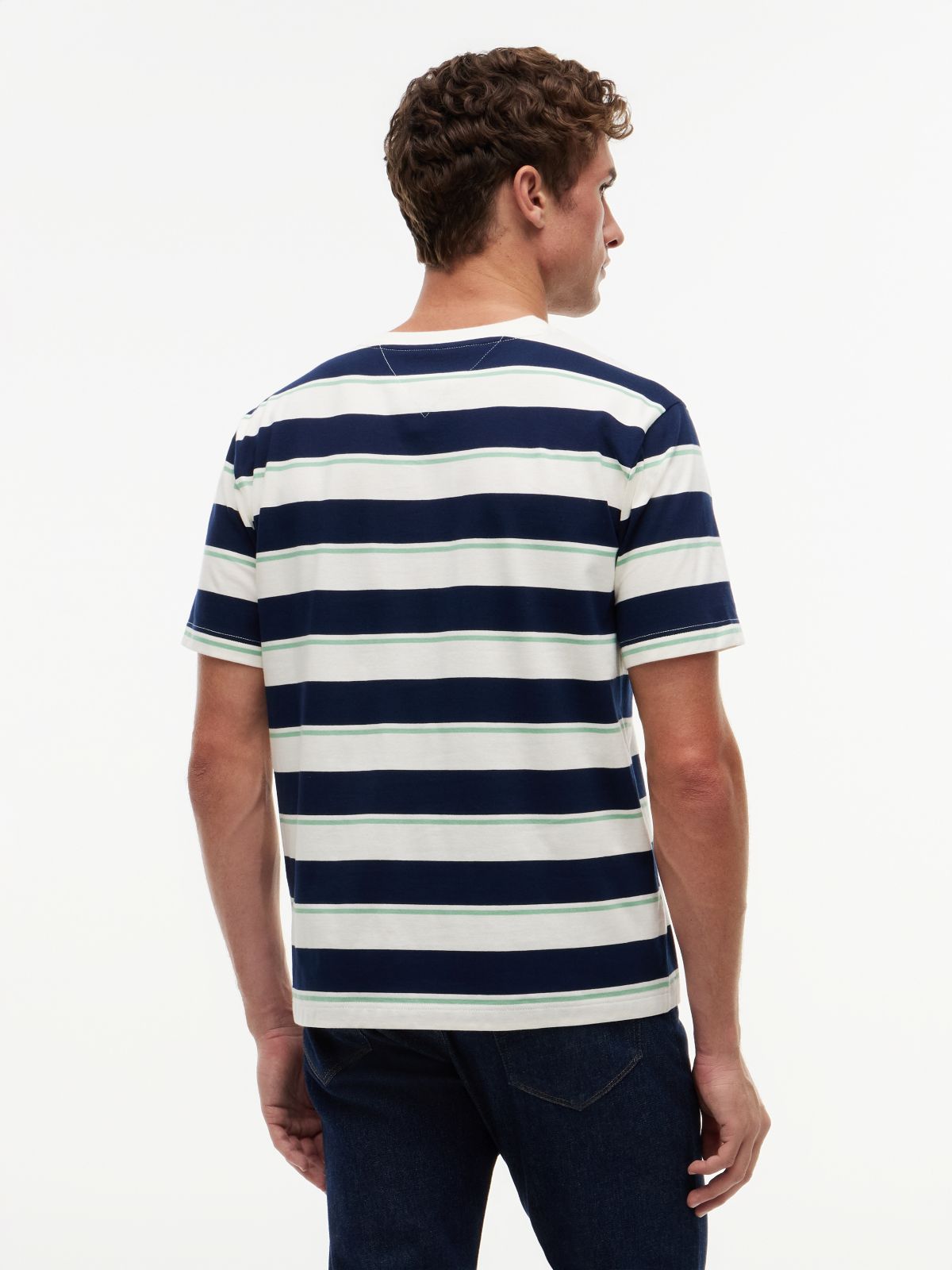 Mixed Stripe Relaxed Jersey T-Shirt — Multi