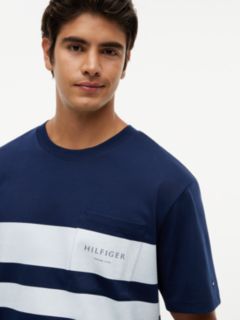 Logo Colour-Blocked Relaxed T-Shirt — Blue 3