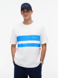 Logo Colour-Blocked Relaxed T-Shirt — White 1