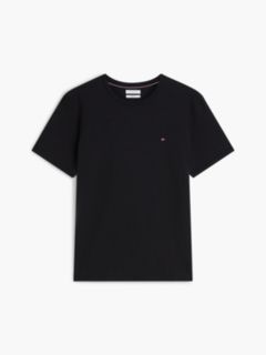 Flag Embroidery Textured Crew Neck T-Shirt — Black 5