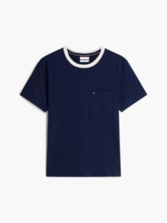 Mesh Collar Jersey T-Shirt — Blue 5