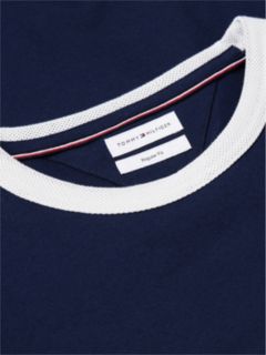 Mesh Collar Jersey T-Shirt — Blue 6