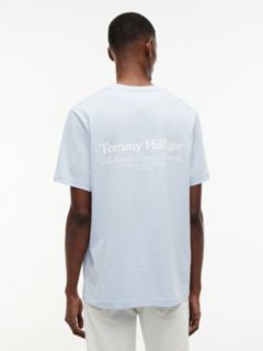 Back Graphic Jersey Crew Neck T-Shirt — Blue 4