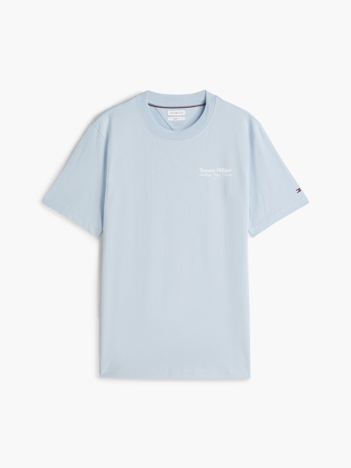 Back Graphic Jersey Crew Neck T-Shirt — Blue