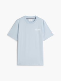 Back Graphic Jersey Crew Neck T-Shirt — Blue 5