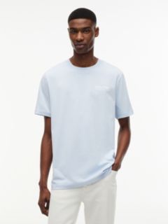 Back Graphic Jersey Crew Neck T-Shirt — Blue 1