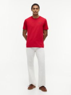 Back Graphic Jersey Crew Neck T-Shirt — Red 2
