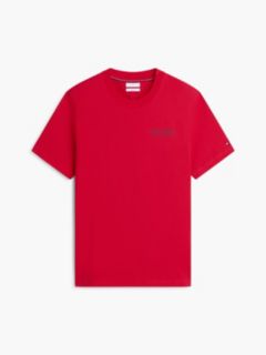 Back Graphic Jersey Crew Neck T-Shirt — Red 5