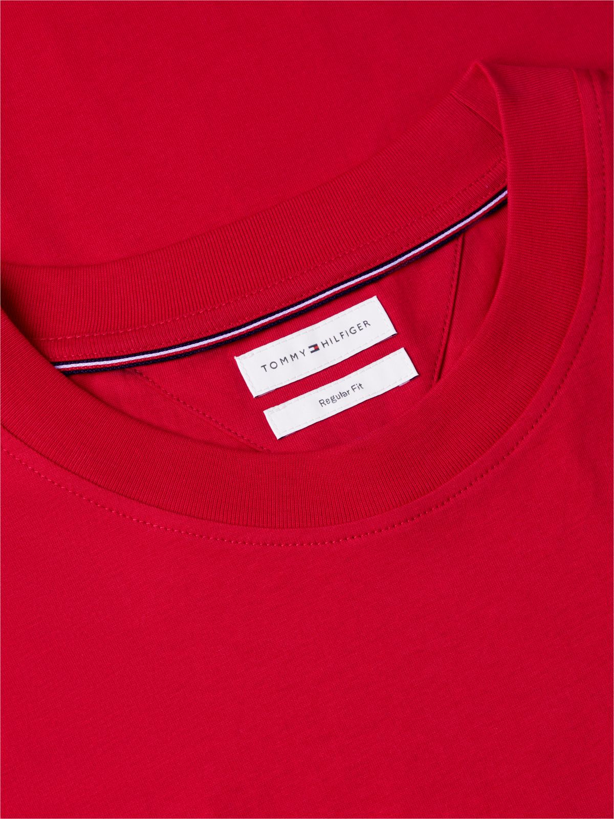 Back Graphic Jersey Crew Neck T-Shirt — Red