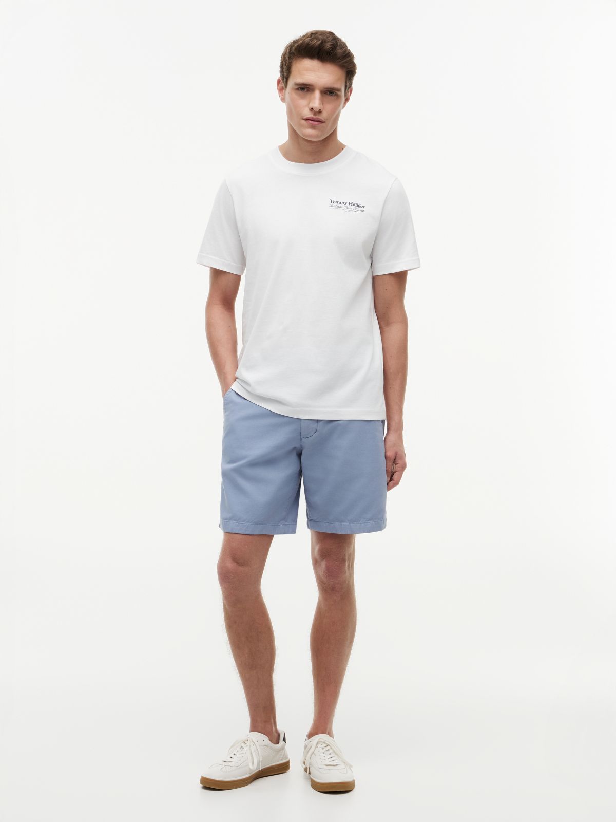 Back Graphic Jersey Crew Neck T-Shirt — White