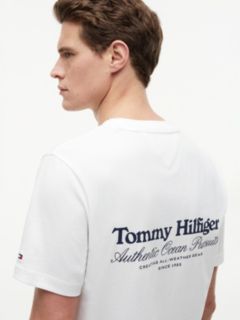 Back Graphic Jersey Crew Neck T-Shirt — White 3