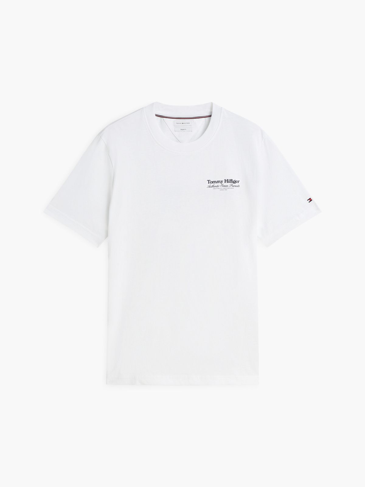 Back Graphic Jersey Crew Neck T-Shirt — White