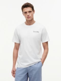 Back Graphic Jersey Crew Neck T-Shirt — White 1
