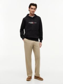 Flag Graphic Terry Drawstring Hoody — Black 2