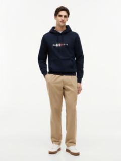 Flag Graphic Terry Drawstring Hoody — Blue 2