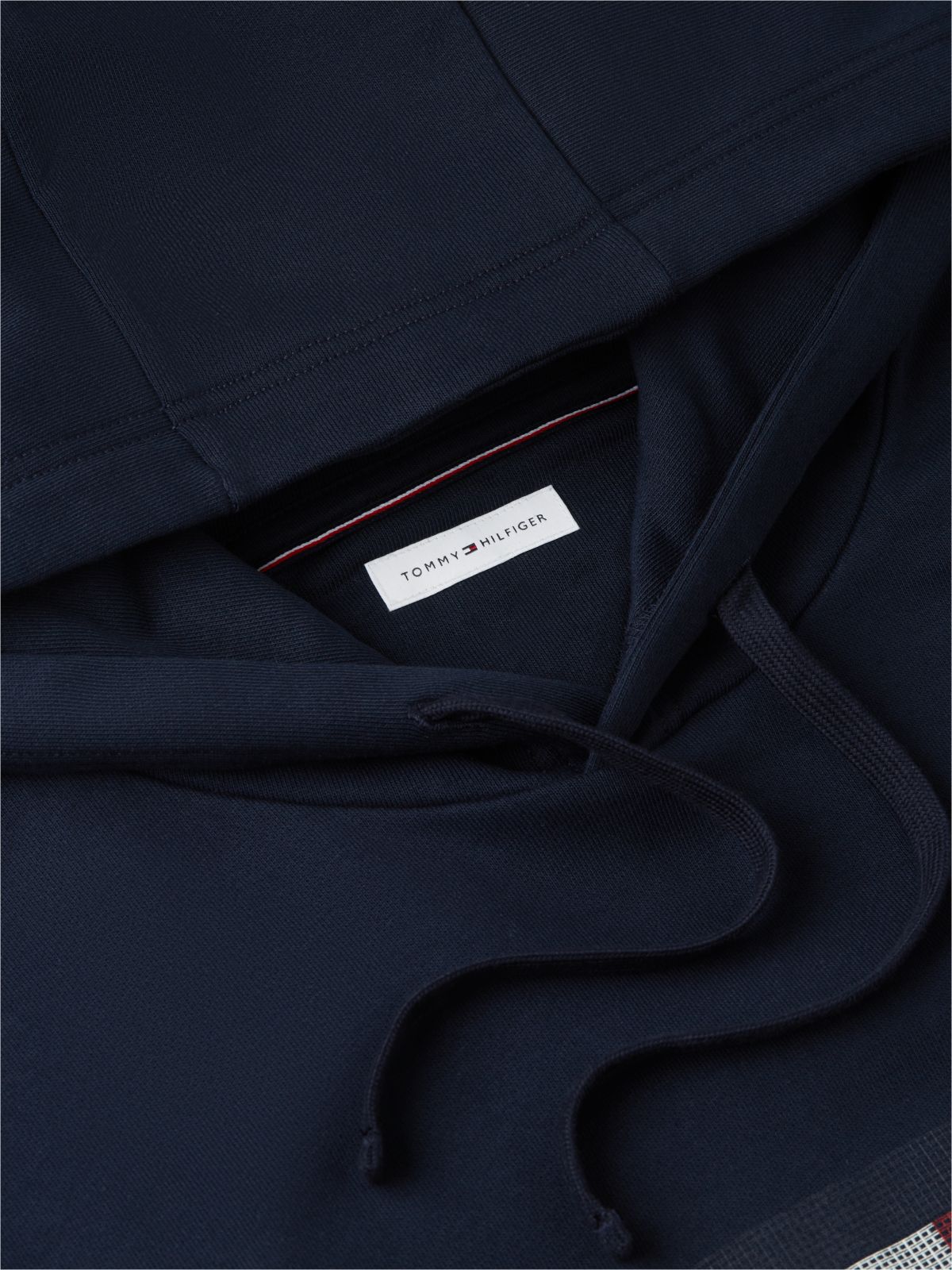 Flag Graphic Terry Drawstring Hoody — Blue
