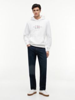 Flag Graphic Terry Drawstring Hoody — White 2