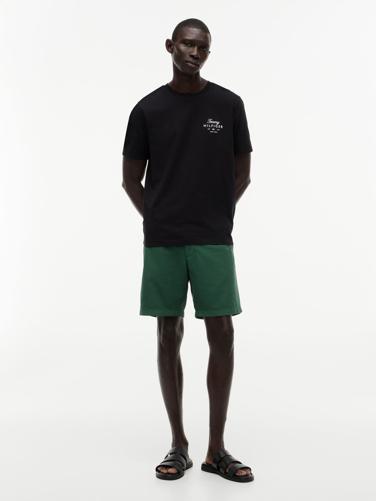 Logo Jersey Crew Neck T-Shirt — Black