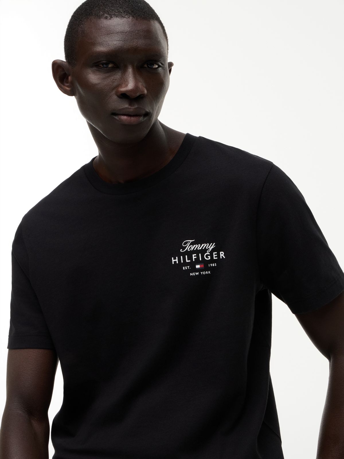 Logo Jersey Crew Neck T-Shirt — Black